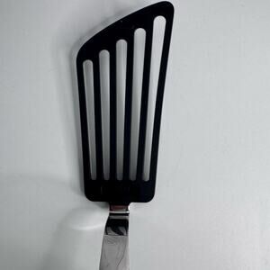 All Clad Flexible Stainless & Black Nylon Spatula Turner - Fish Flipper